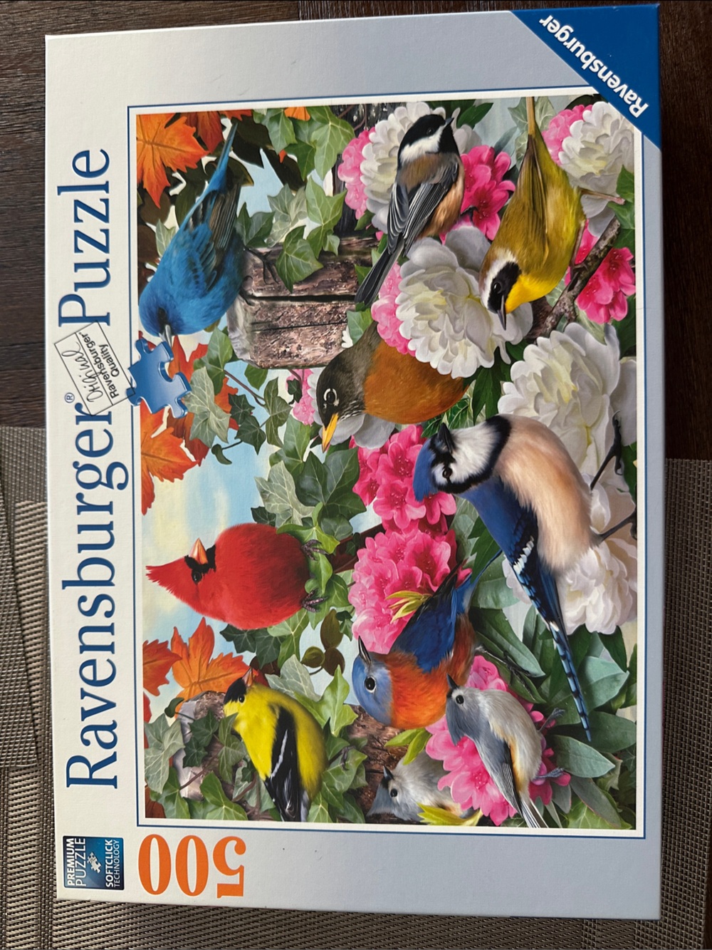 Ravensburger Songbirds Puzzle — Blue, Red, Yellow, Pink, Green Accents
